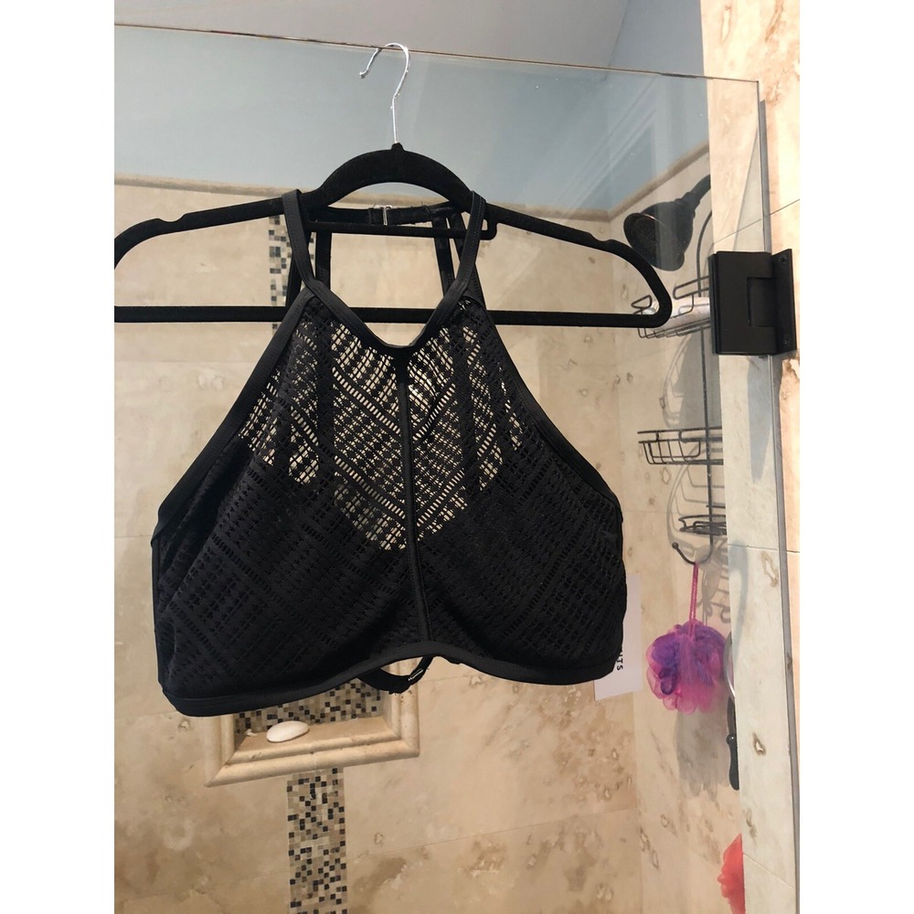 New Nwt SWIMSUITS FOR ALL SWIM SEXY Crochet Lace Strappy  BIKINI SWIM TOP sz 18)